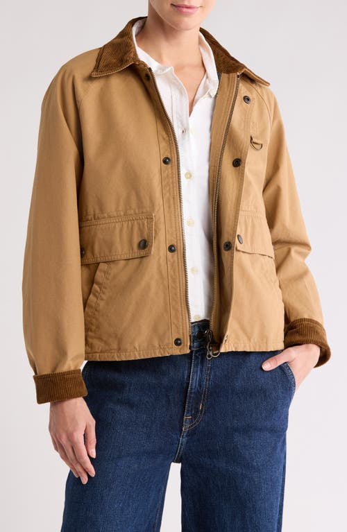 Polo Ralph Lauren Corduroy Collar Cropped Utility Jacket in Berkshire Tan at Nordstrom, Size X-Small