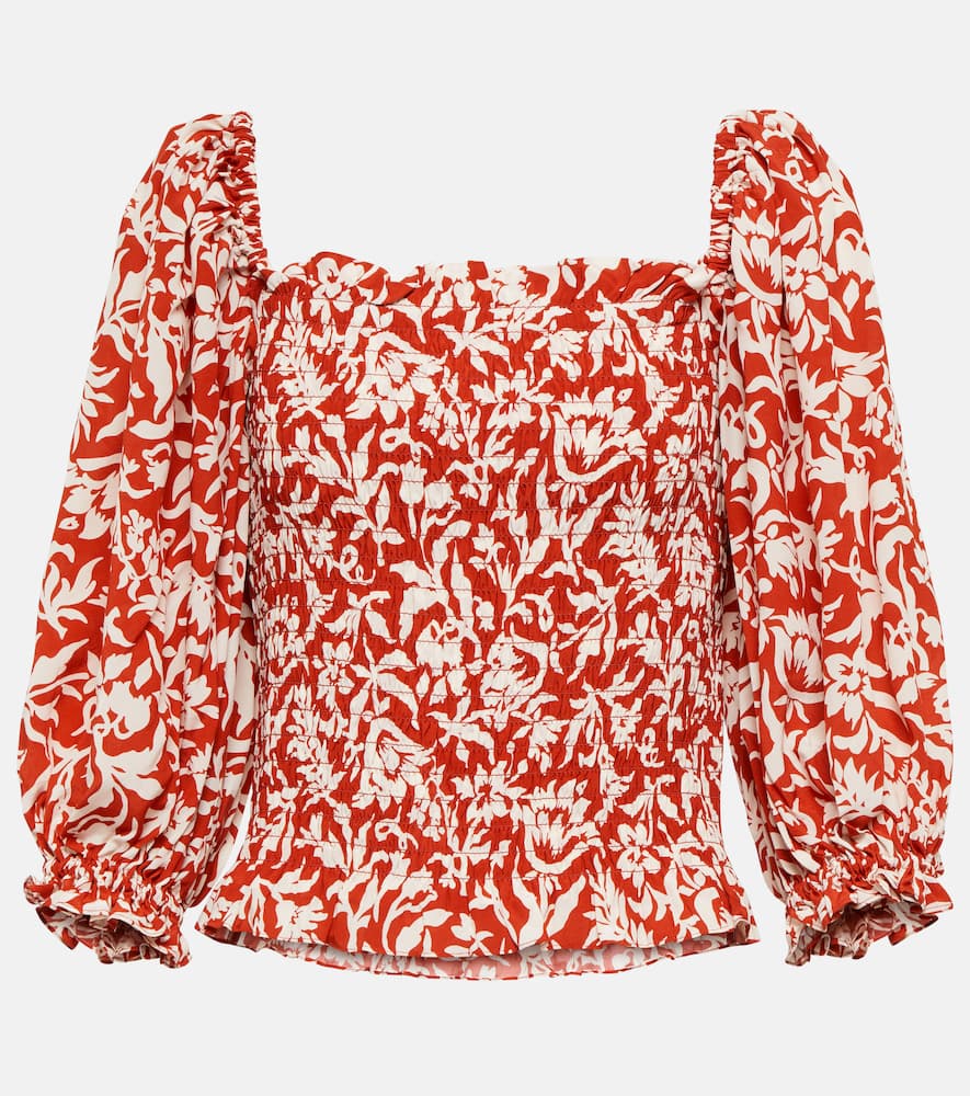 Polo Ralph Lauren Floral shirred crêpe top