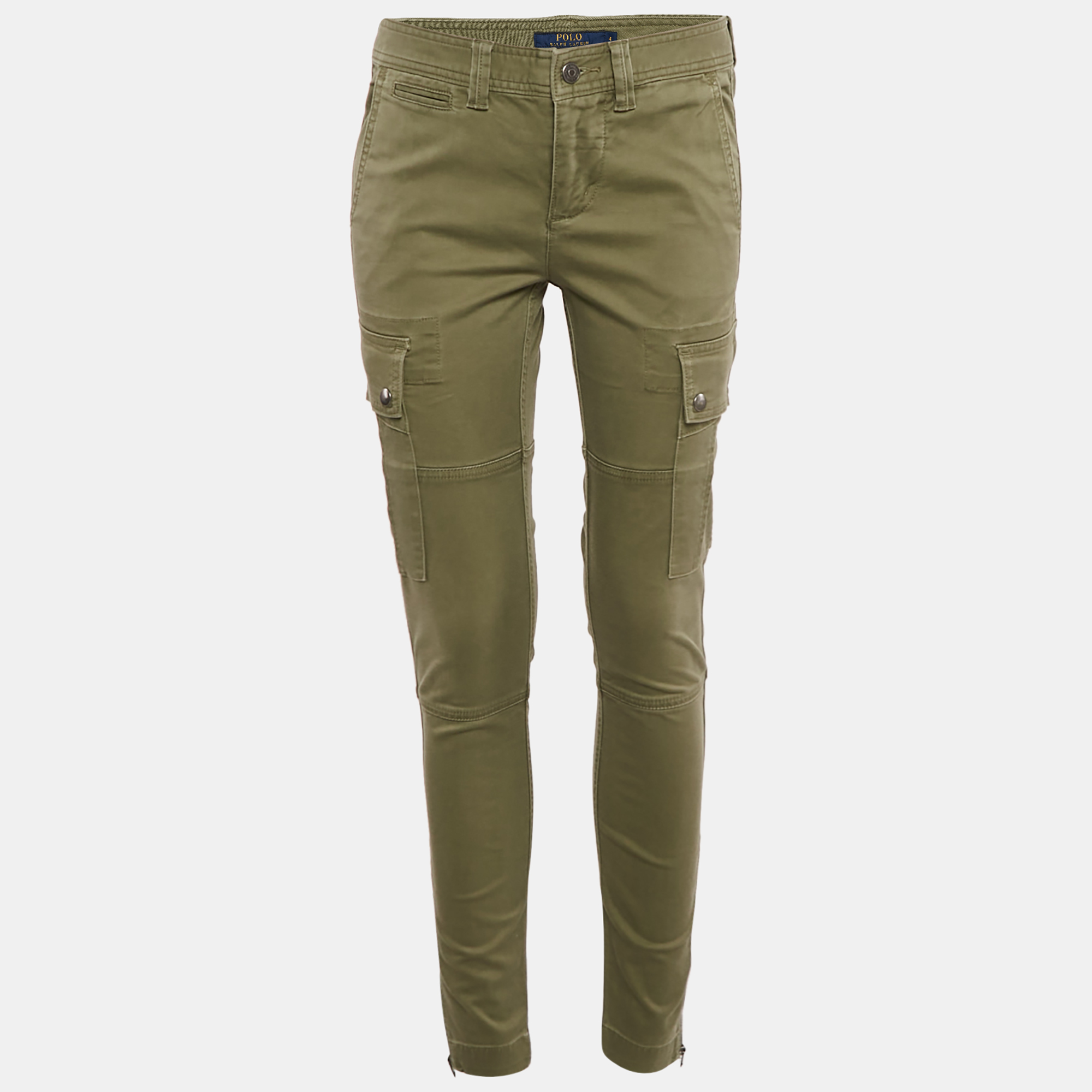 Polo Ralph Lauren Khaki Green Cotton Cargo Pants S