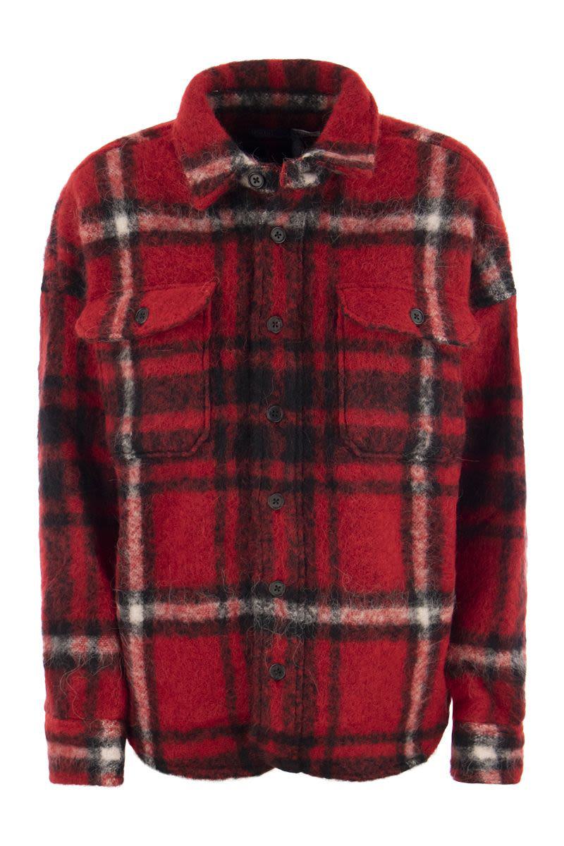 Polo Ralph Lauren Oversized Wool-Blend Plaid Shirt