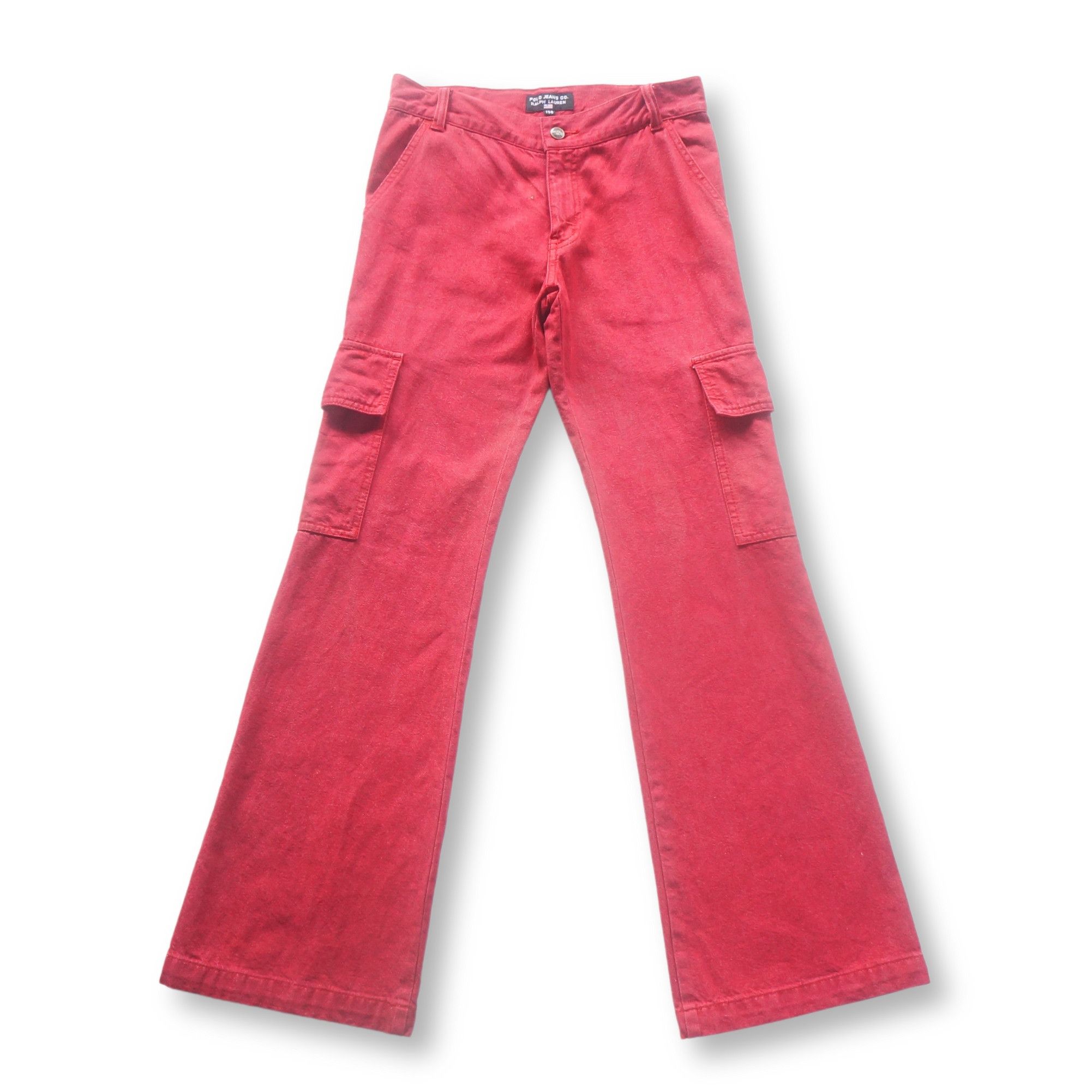 Polo Ralph Lauren Polo Jeans Ralph Laurent Red Flare Cargo Pants, Women's (Size 26)