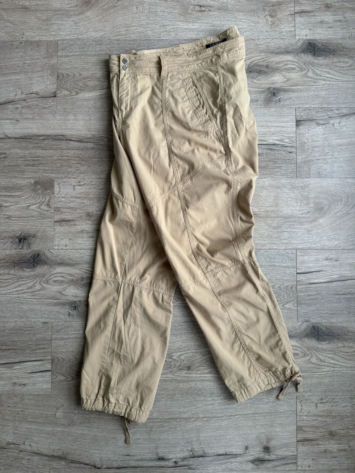 Polo Ralph Lauren x Ralph Lauren Prl Ralph Laurent Beige Cargo Pants Vintage 00S, Women's (Size 38)