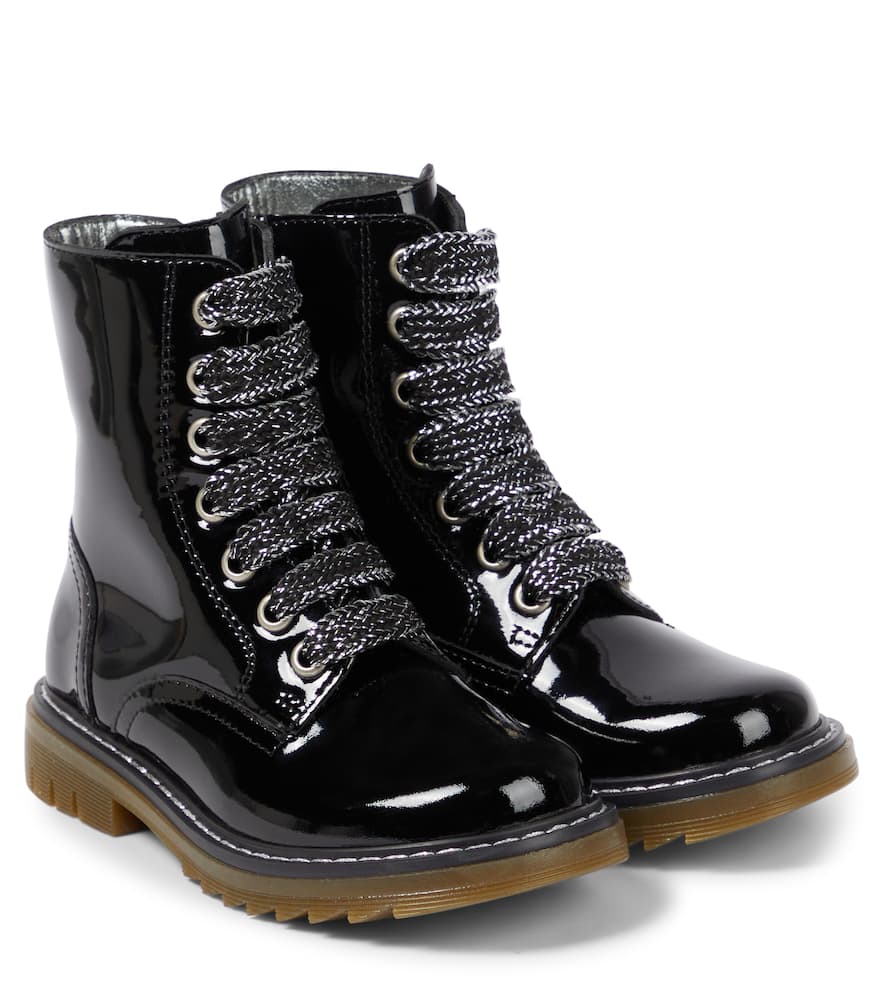 Pom d'Api Sid Ranger patent leather lace-up boots