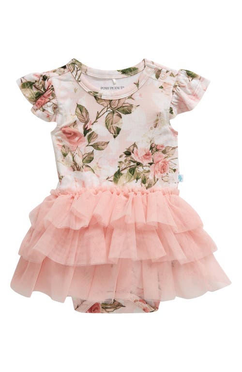 Posh Peanut Ruffle Bodysuit in Light/Pastel Pink at Nordstrom, Size 6-12M