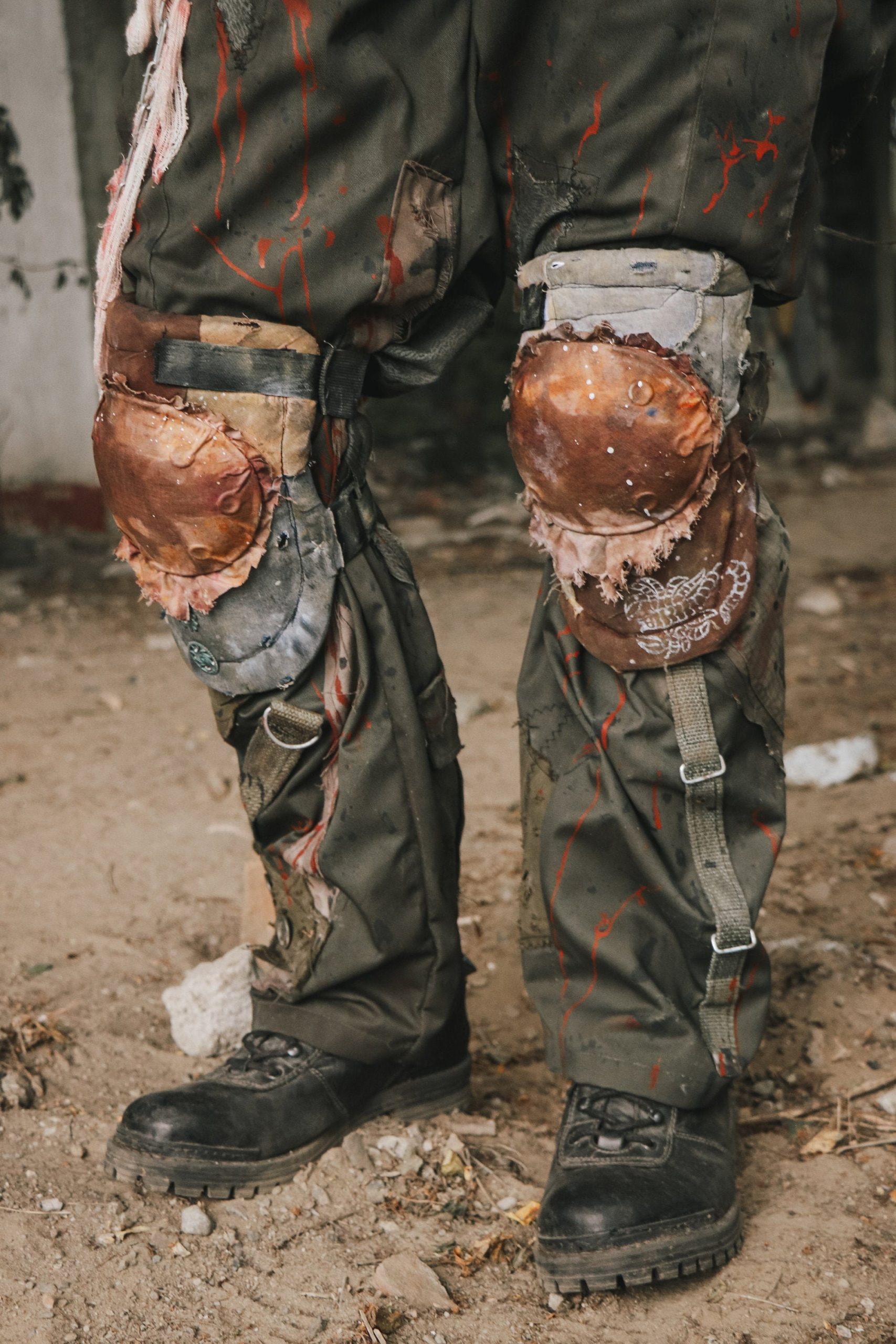 Postapoc Leg Protectors - Post Apocalyptic Armor Wasteland Knee Pads Madmax Costume Larp Kneeguards Mercenary Look Raider Kneepads