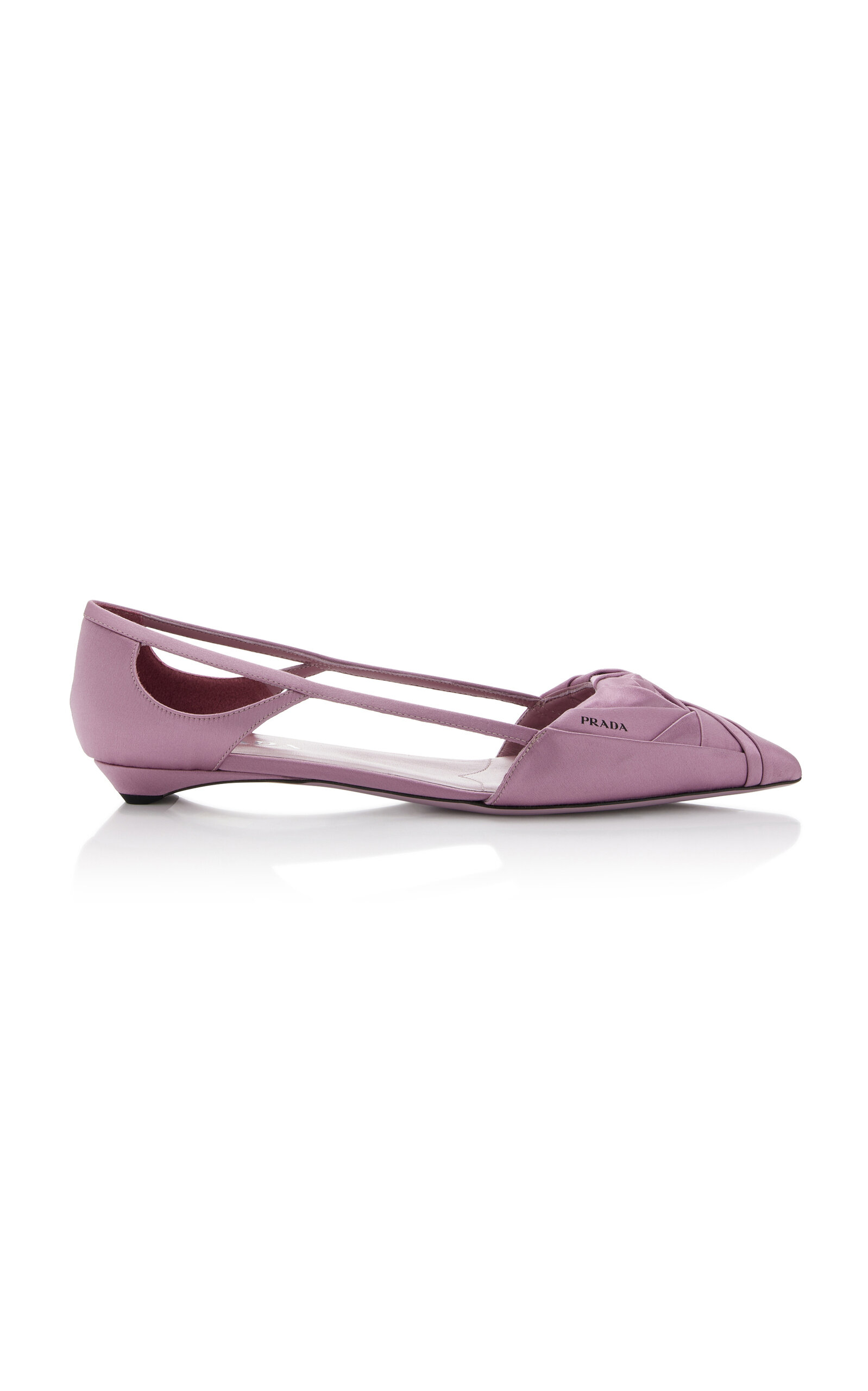 Prada - Satin Ballet Flats - Pink - IT 36.5 - Moda Operandi