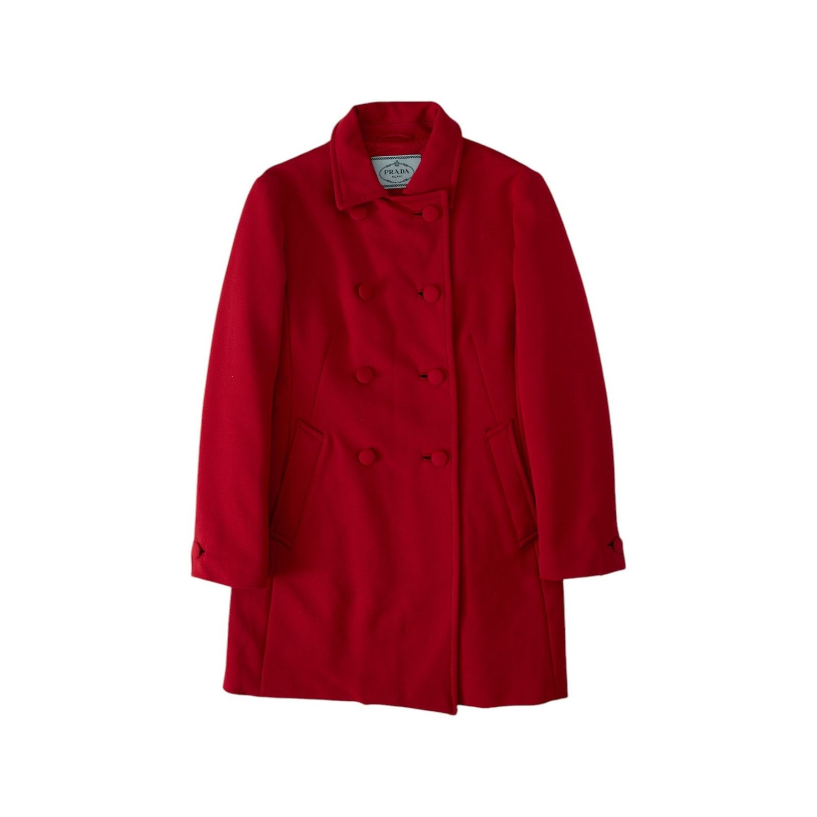 Prada Tailored Red Coat Jacket, Women's (Size Small)