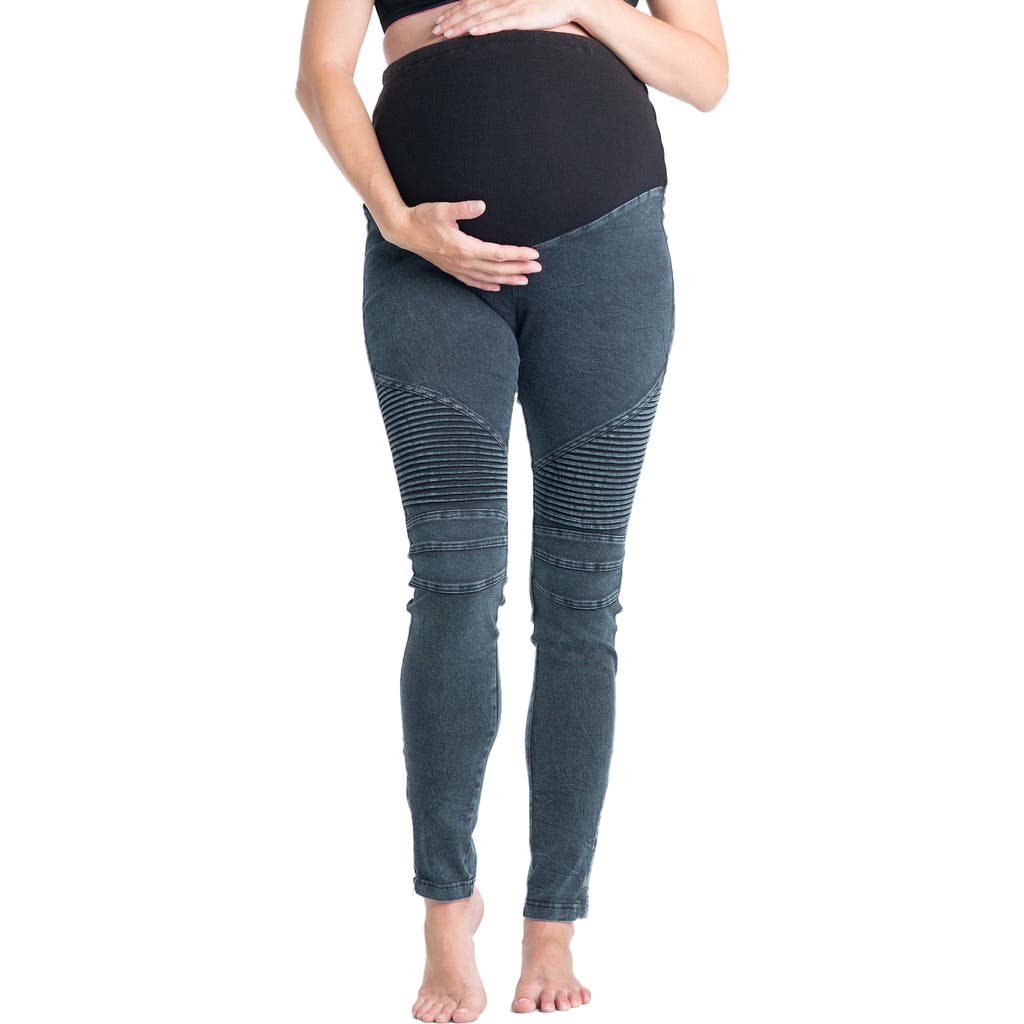 Preggo Leggings Moto Maternity Leggings in Billie Jean/Denim at Nordstrom, Size Small