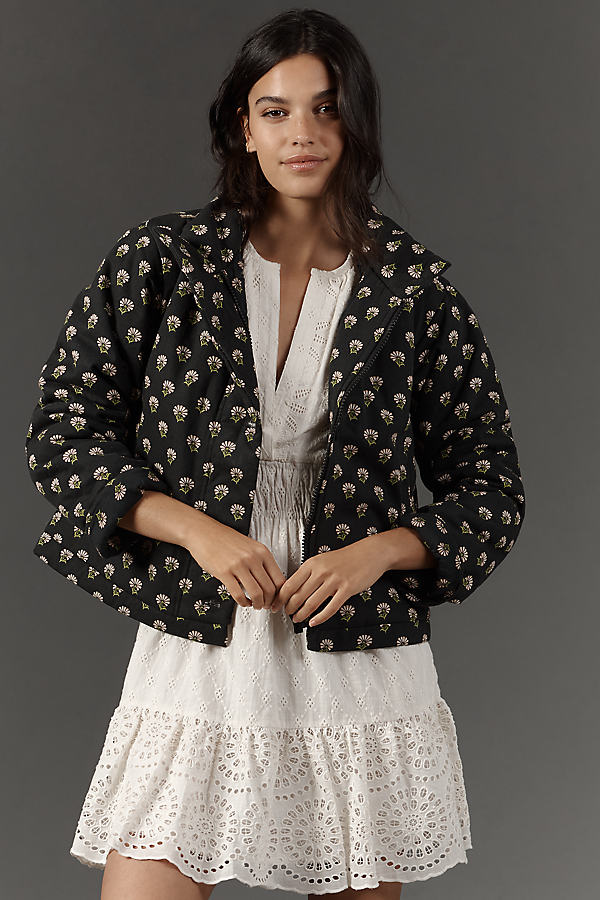 Printed Puffer Coat Jacket