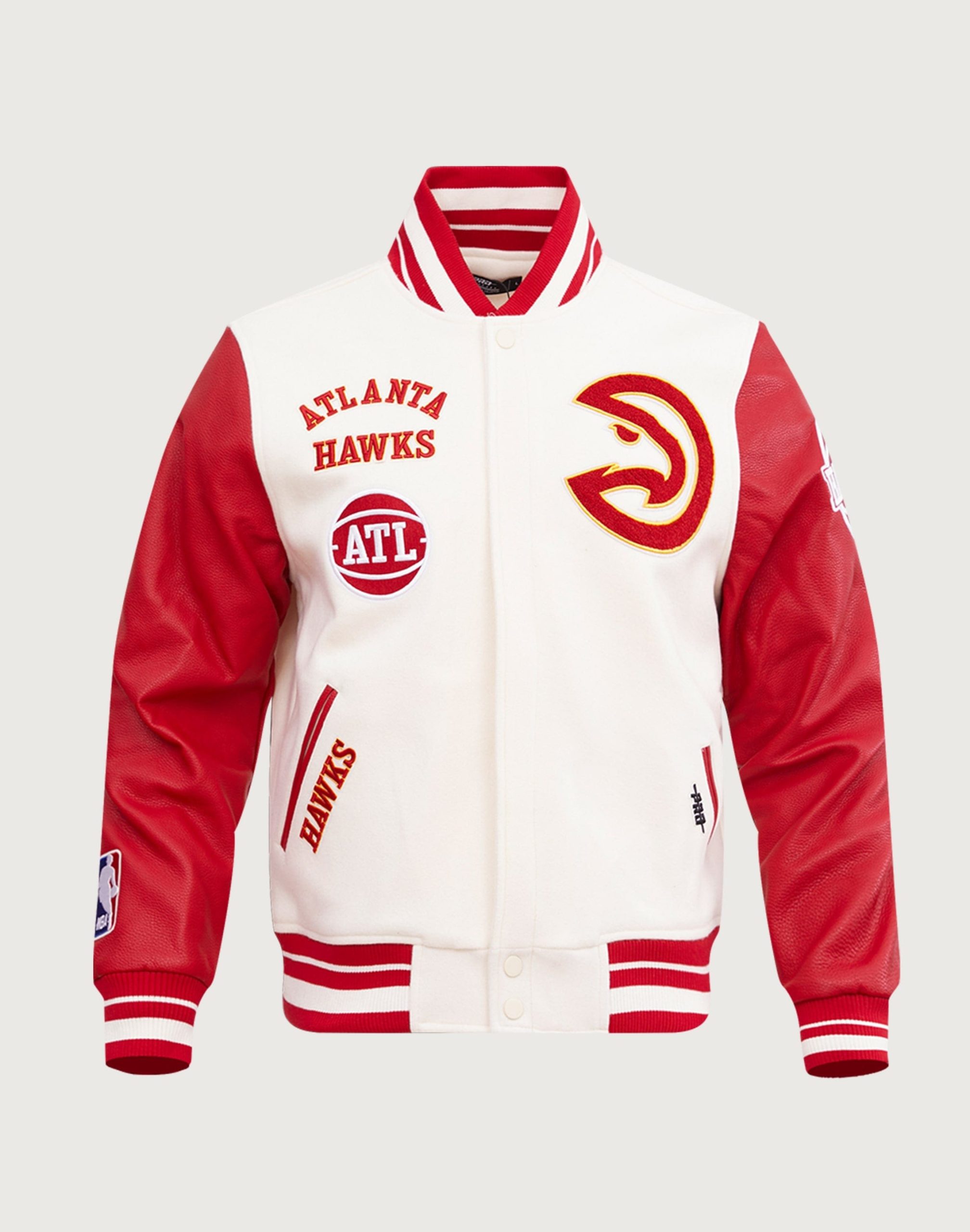 Pro Standard Atlanta Hawks Retro Classic Rib Wool Varsity Jacket