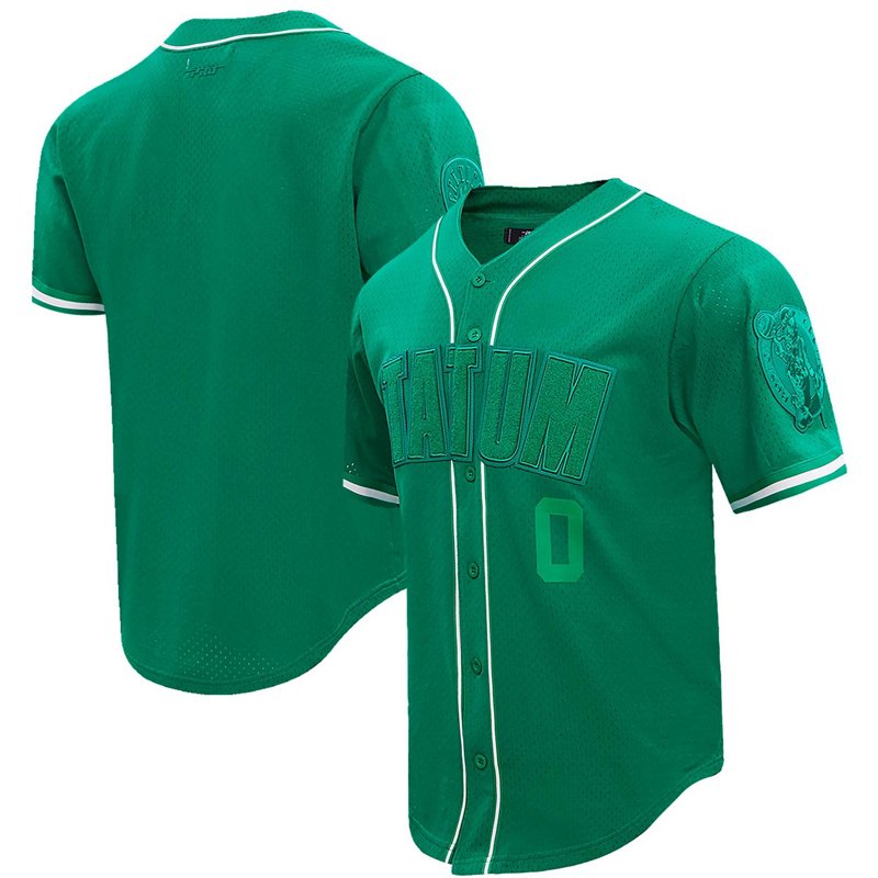 Pro Standard Jayson Tatum Kelly Boston Celtics Triple Tonal Mesh Button-Up Top Kelly Green, Medium - NBA Tees at Academy Sports