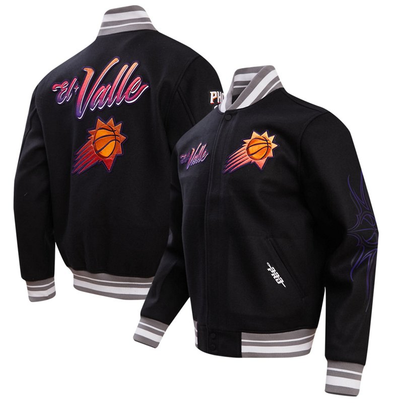 Pro Standard Phoenix Suns 2023/24 City Edition Full-Zip Varsity Jacket Black, X-Large - NBA Outerwear Adult/Youth at Academy Sports