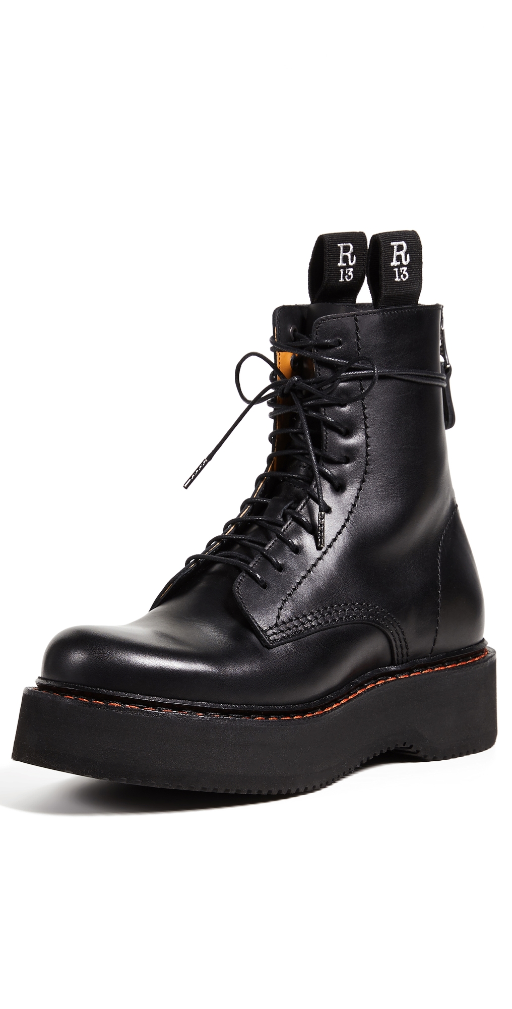 R13 Platform Combat Boots Black 35