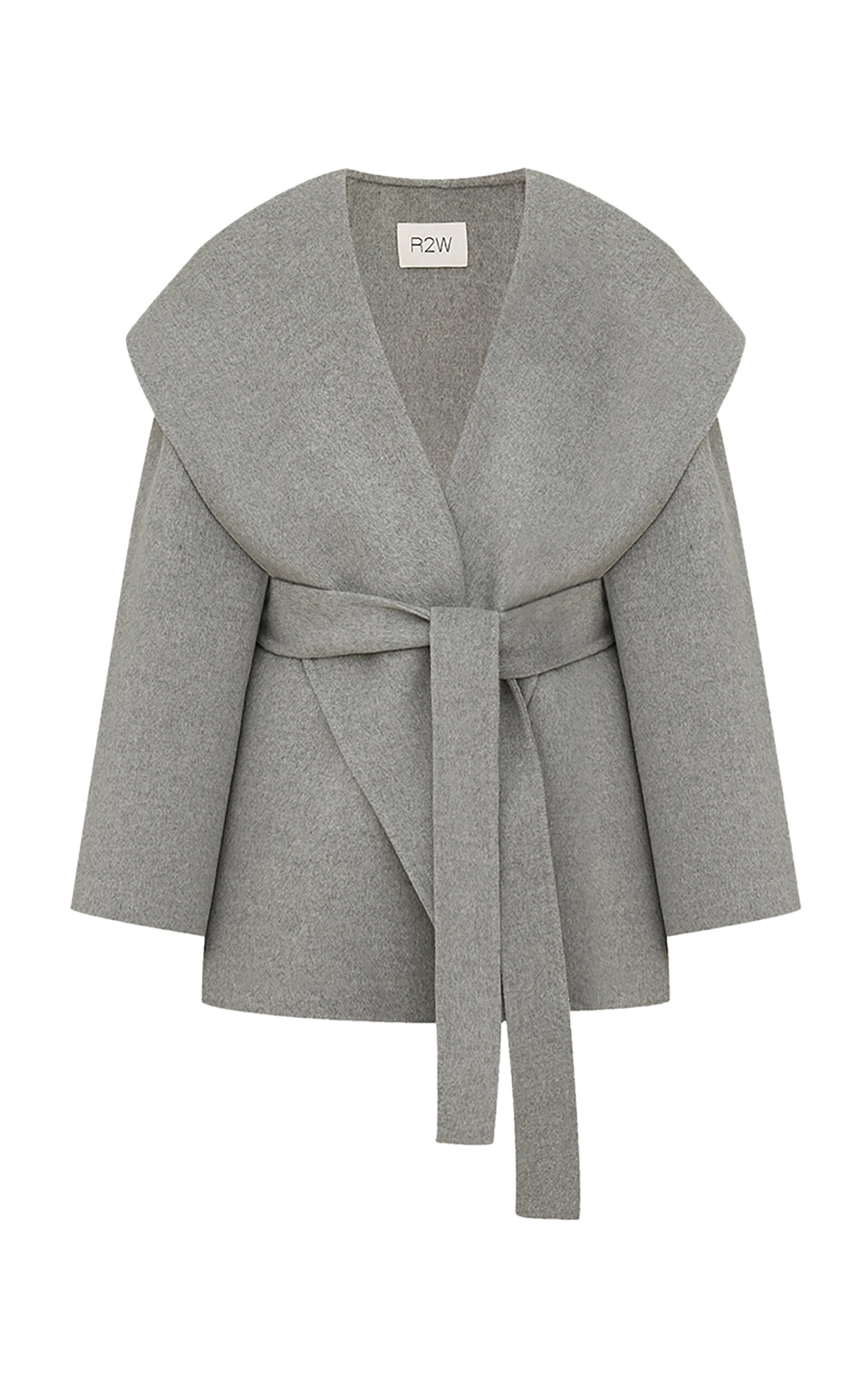 R2W - Hooded Wool Half Coat - Grey - OS - Only At Moda Operandi