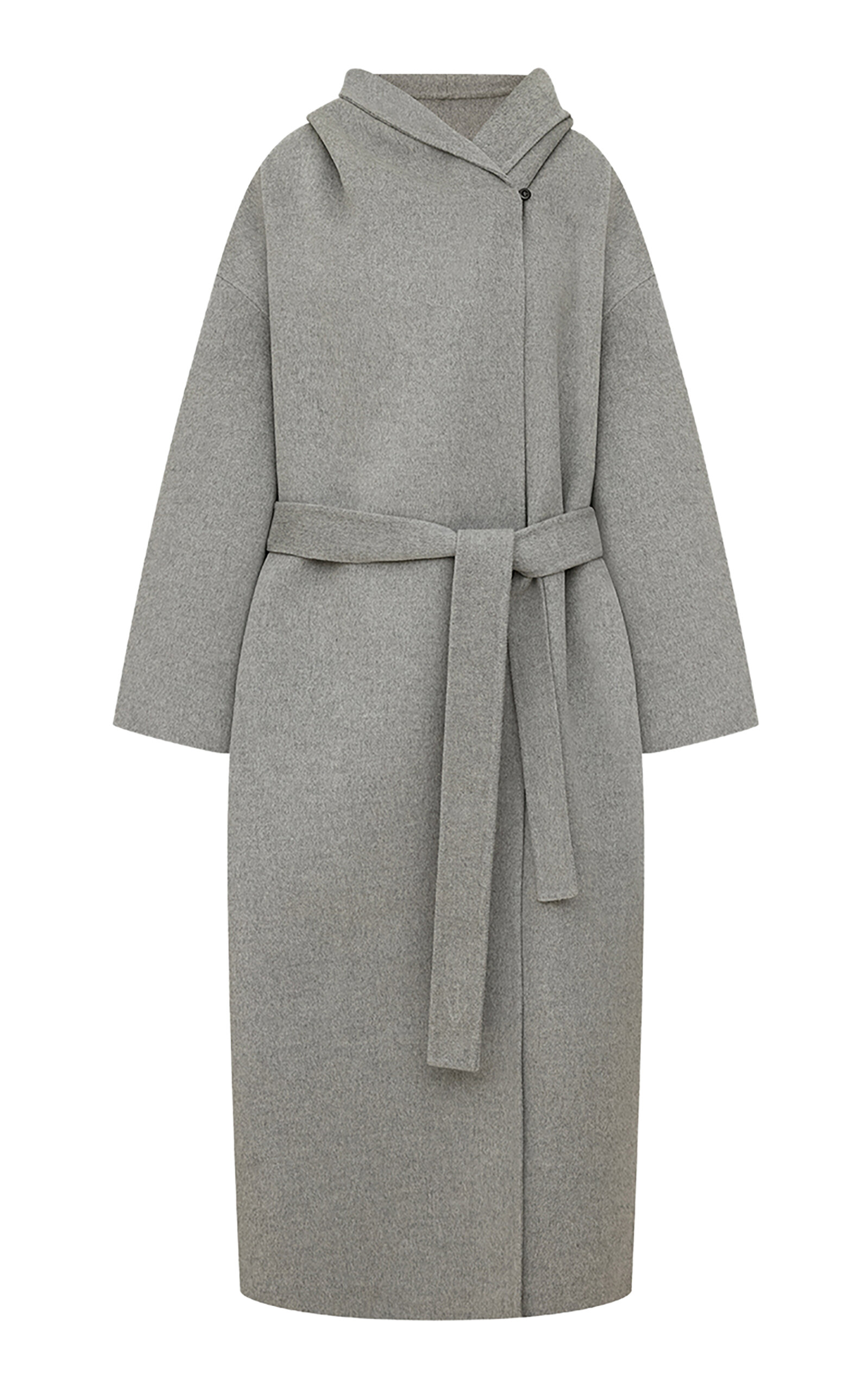 R2W - Oversized Hooded Wool Coat - Grey - OS - Only At Moda Operandi