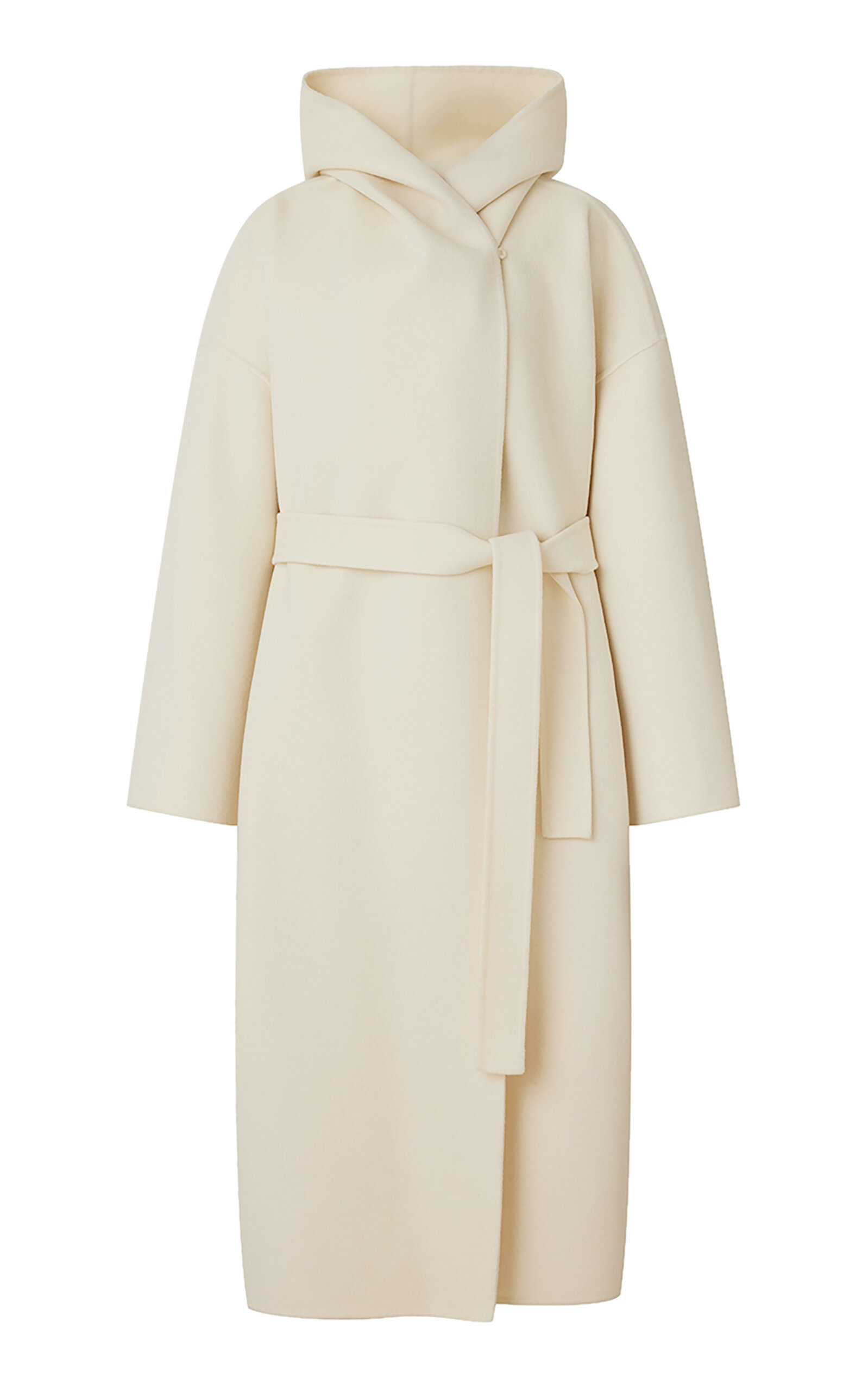 R2W - Oversized Hooded Wool Coat - Ivory - OS - Only At Moda Operandi