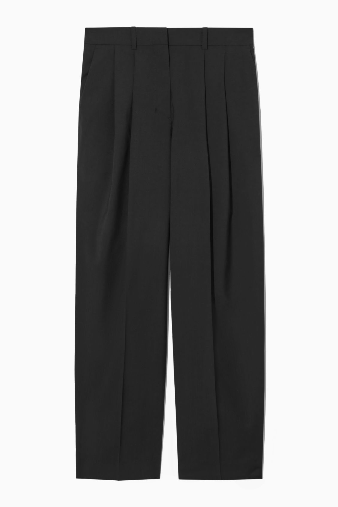 RELAXED TAILORED WOOL WIDE-LEG PANTS