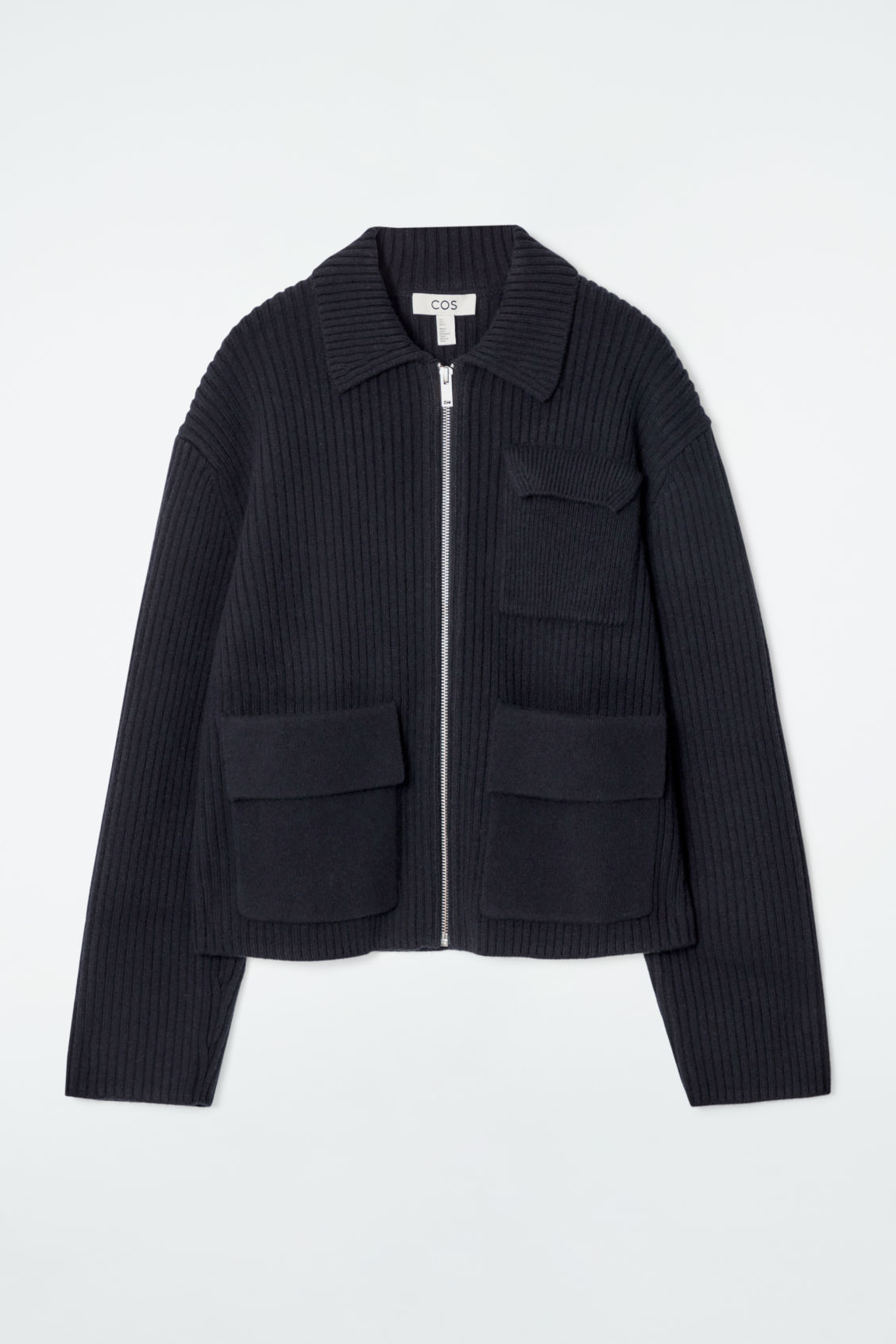 RIBBED MERINO WOOL UTILITY JACKET