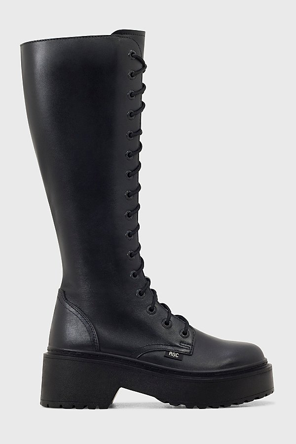 ROC Boots Australia ROC Tulsa Leather Knee-High Boot in Black, Women's at Urban Outfitters