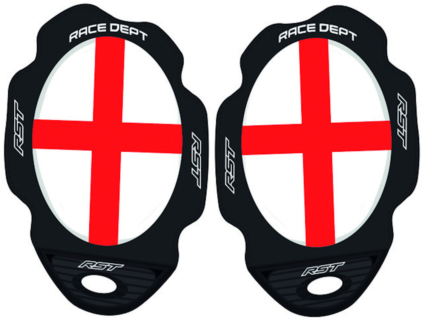 RST Flag Series Knee Sliders, white-red