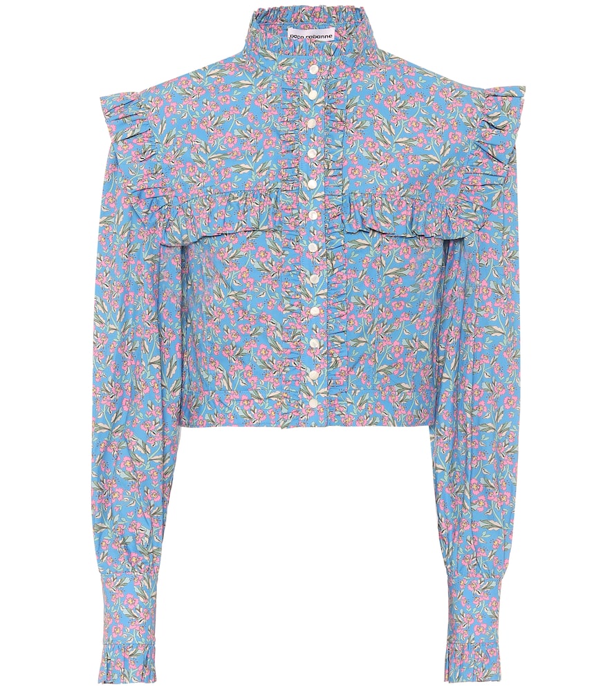 Rabanne Floral cotton blouse