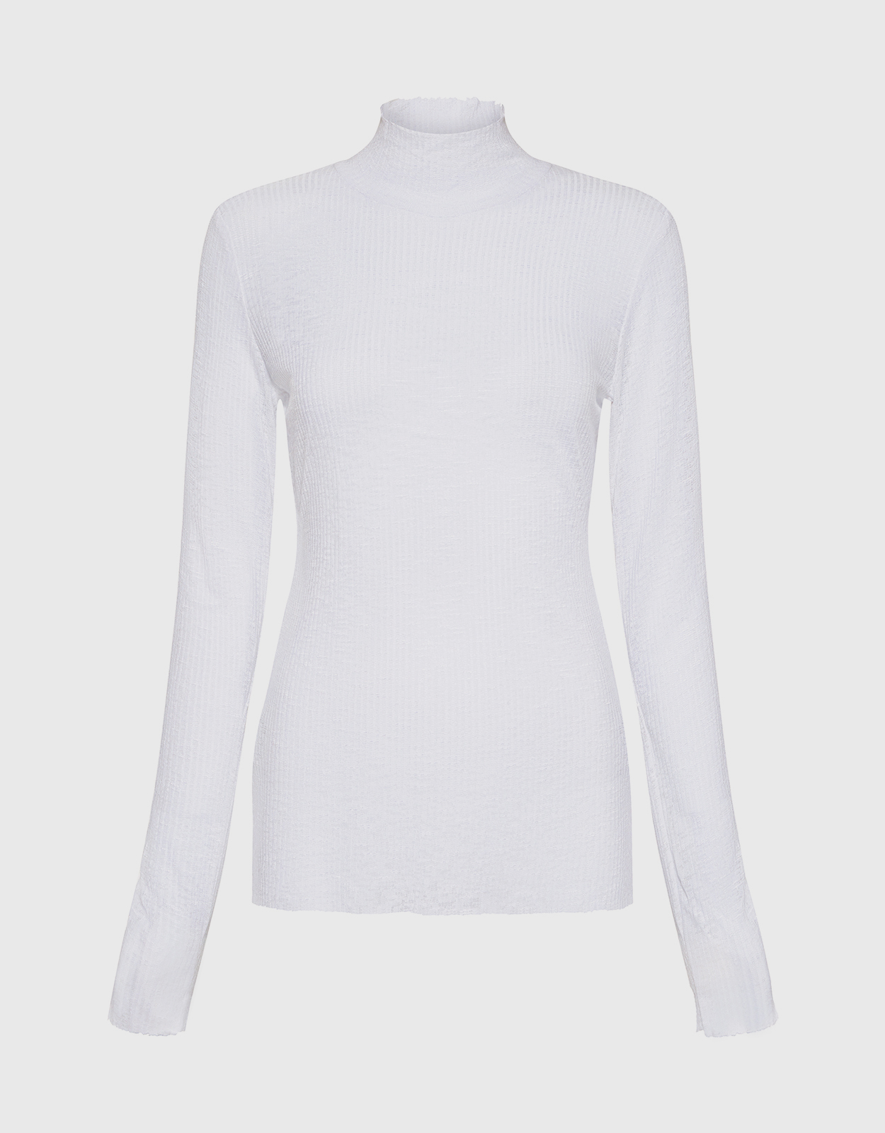 Rachel Comey Recall Crepe Rib Semi-sheer High Neck Knit Top - XS