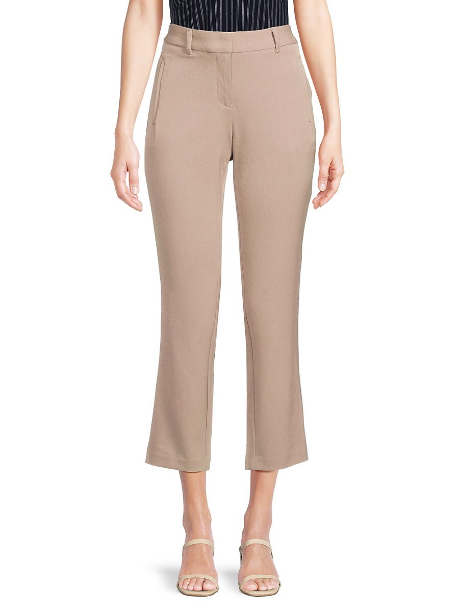 Rafaella Women's Straight Leg Cropped Work Pants - Beige - Size 8