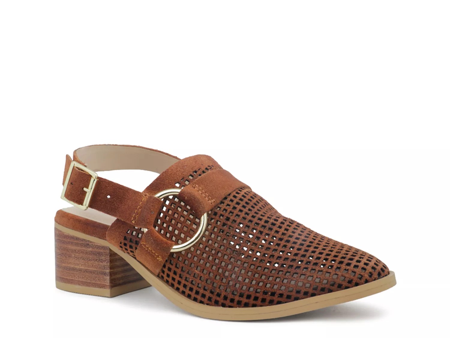 Rag & Co Rosalie Slingback Clog | Women's | Cognac | Size 5 | Clogs | Block | Slingback