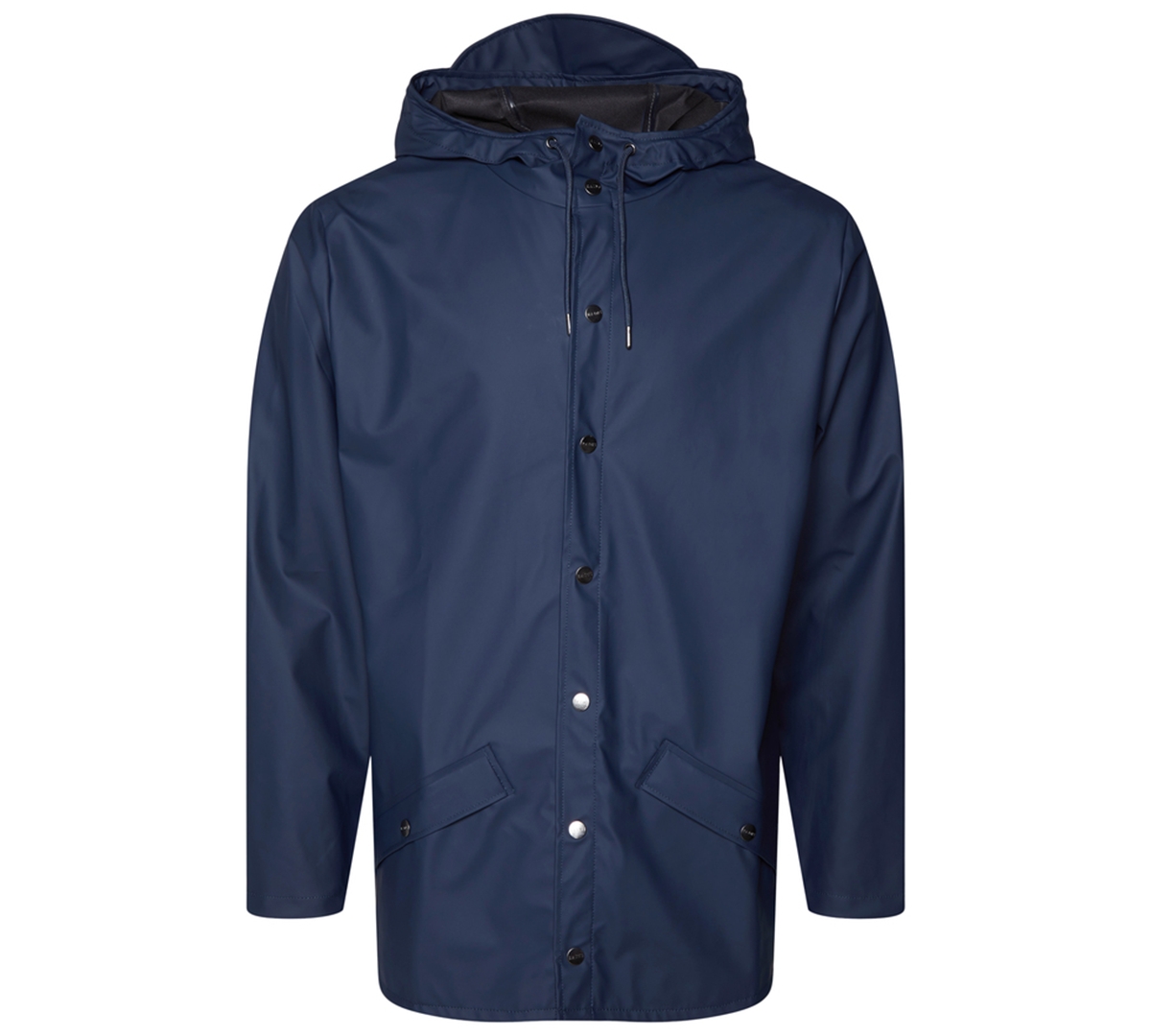 Rains Unisex Short Hooded Raincoat - Navy