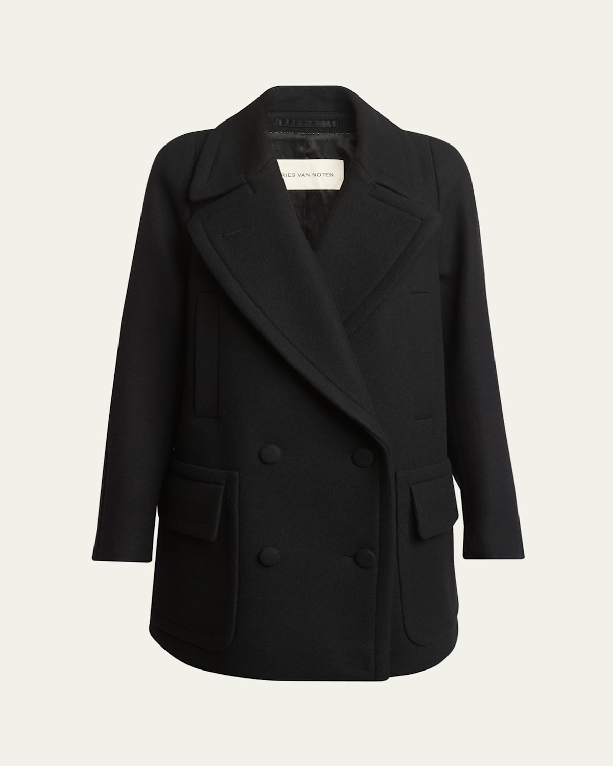 Randia Double-Breasted Short Wool Coat