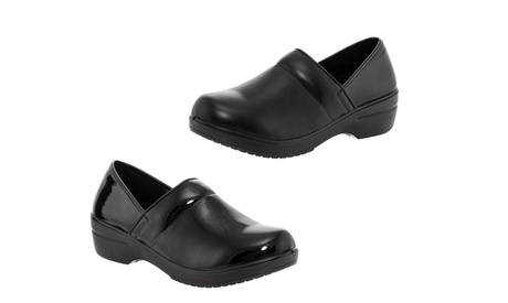 Rasolli Women'sDannis Black Clogs 6 Medium Black Patent