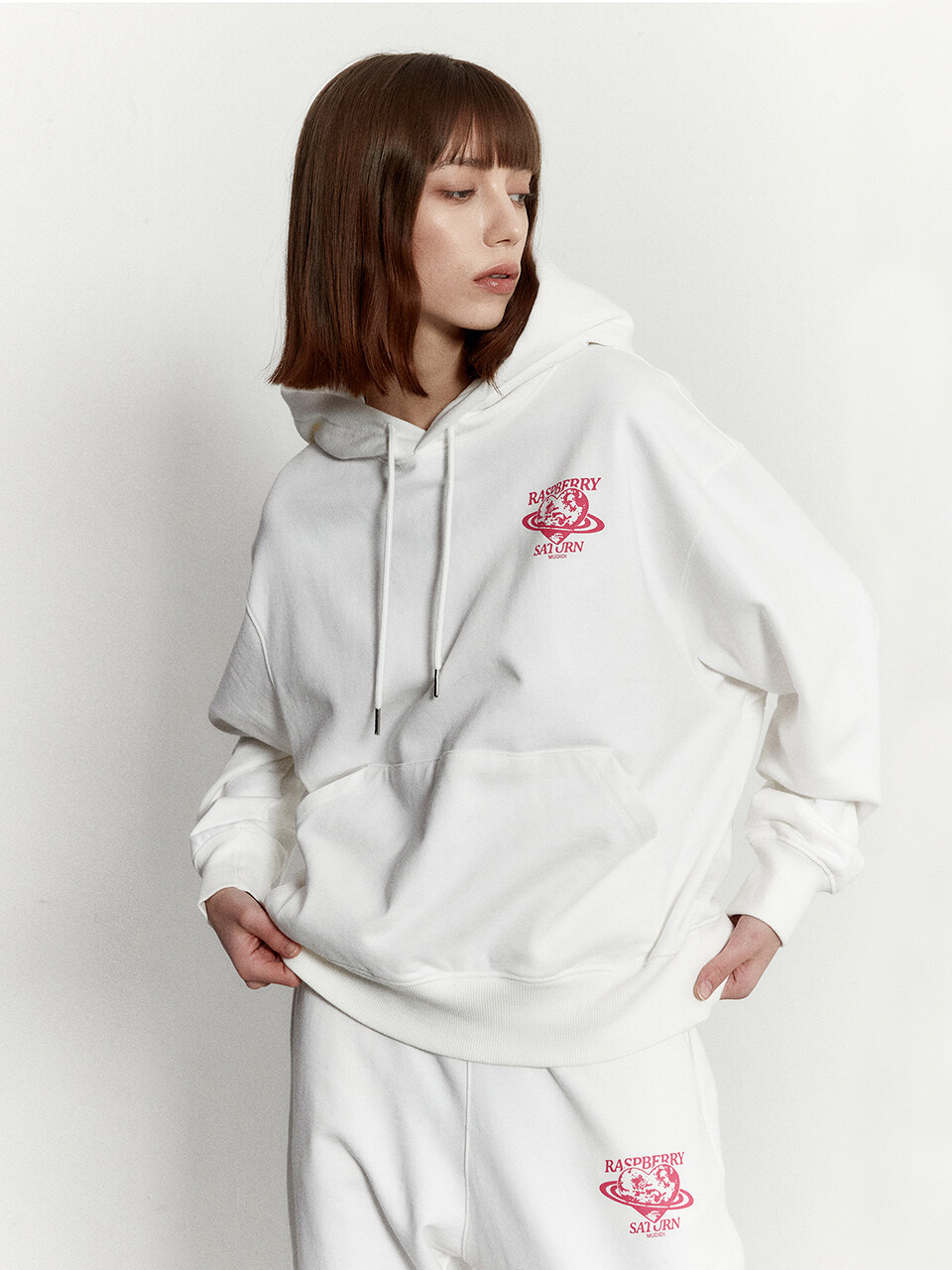 Raspberry Hoody 001 (White)