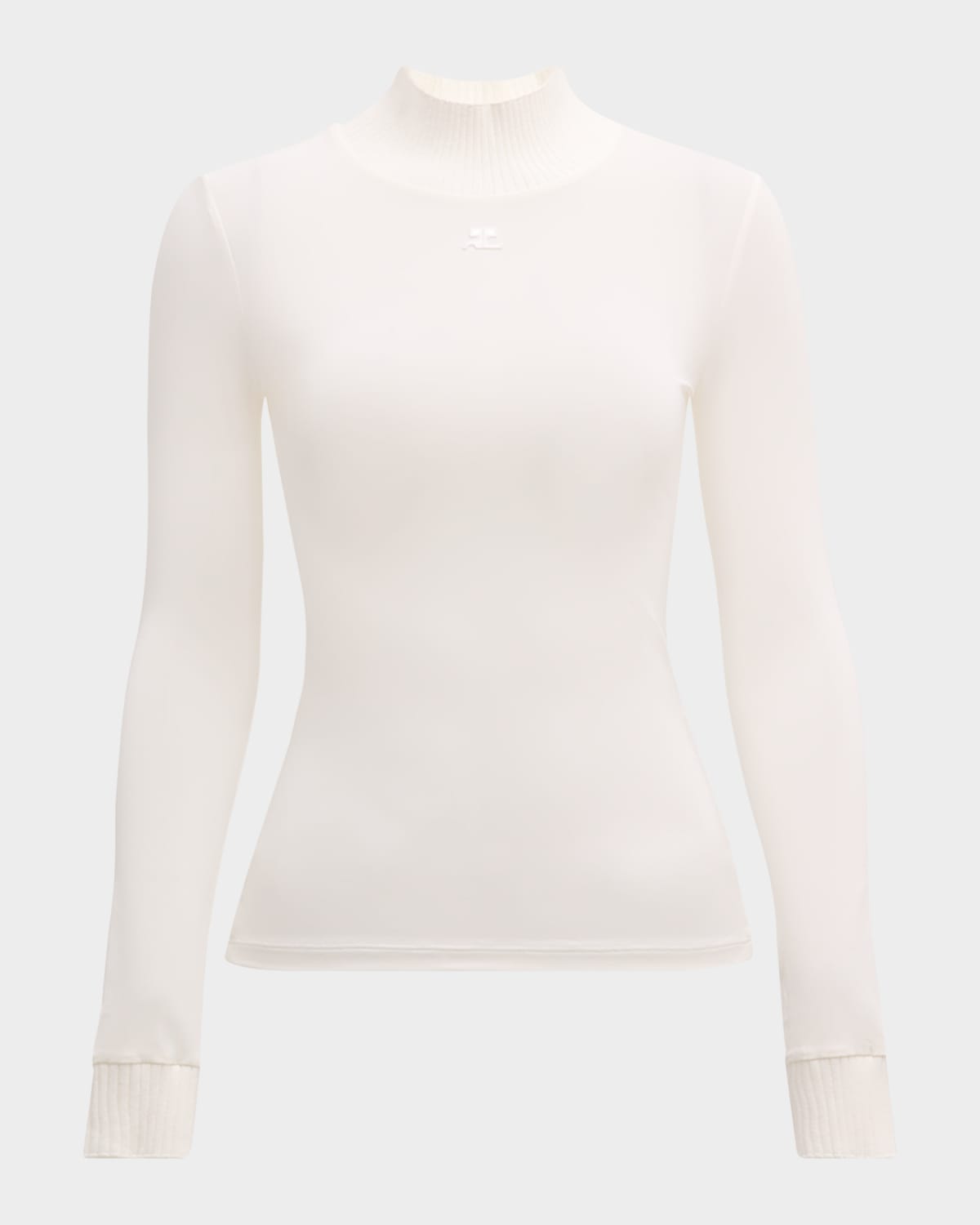 Re-Edition Mock-Neck Long-Sleeve Fitted Top