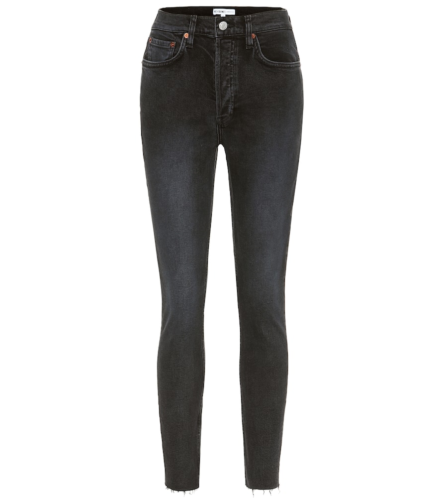 Re/Done High-rise ankle crop skinny jeans