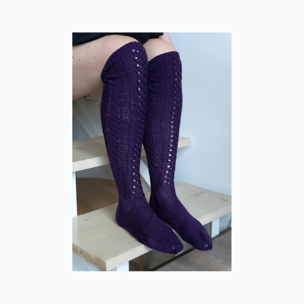 Ready To Ship Woolen Long Socks, Soft Merino Wool Boots Vegan Woman Gift, Vintage Clothing, Knitted Accessories, Knee Socks