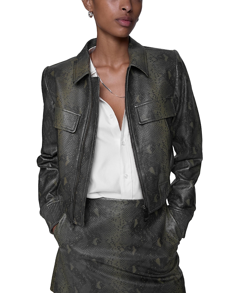 Rebecca Minkoff Astrid Snake Bomber Jacket