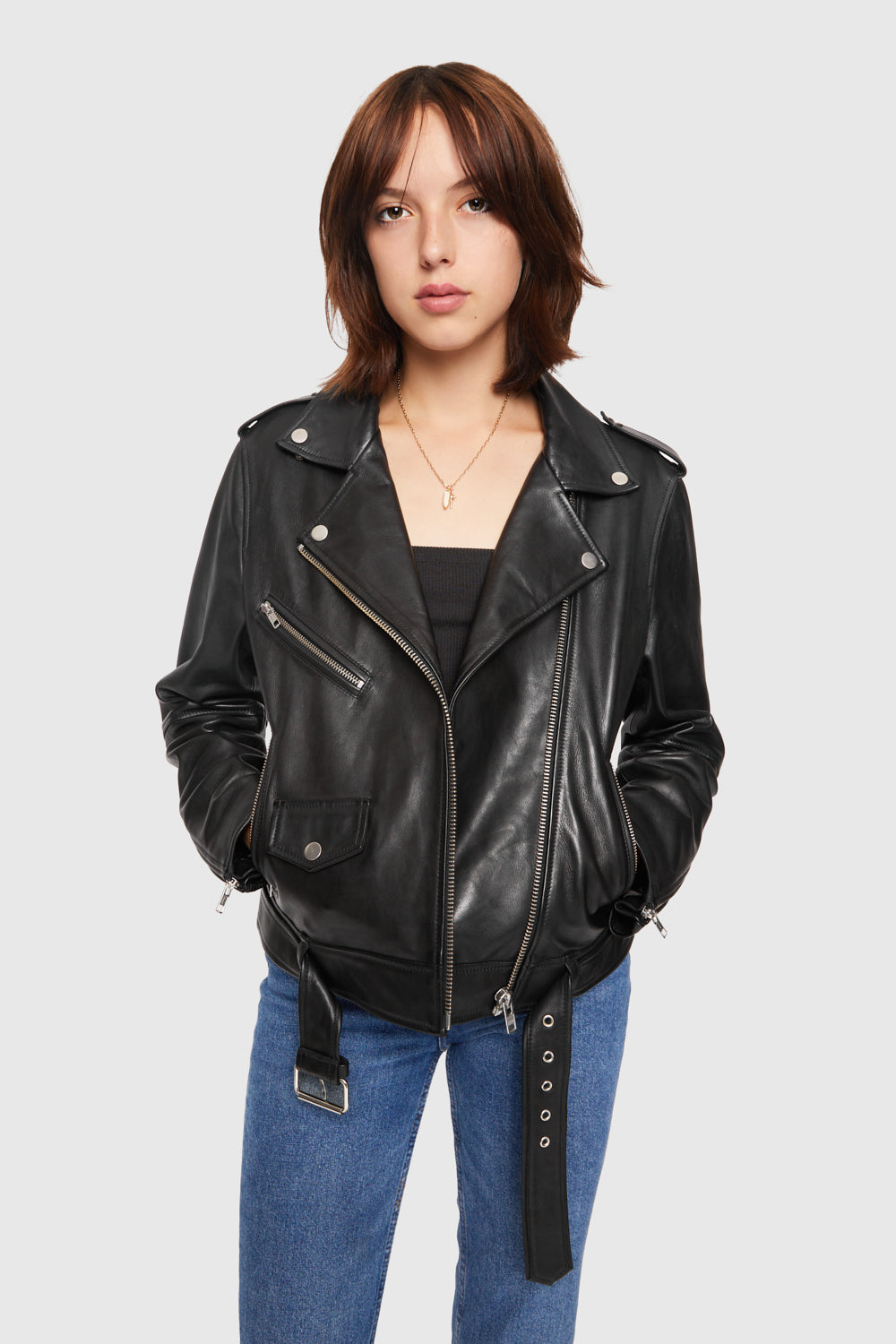 Rebecca Minkoff Jett Moto Jacket In Black - Size XS