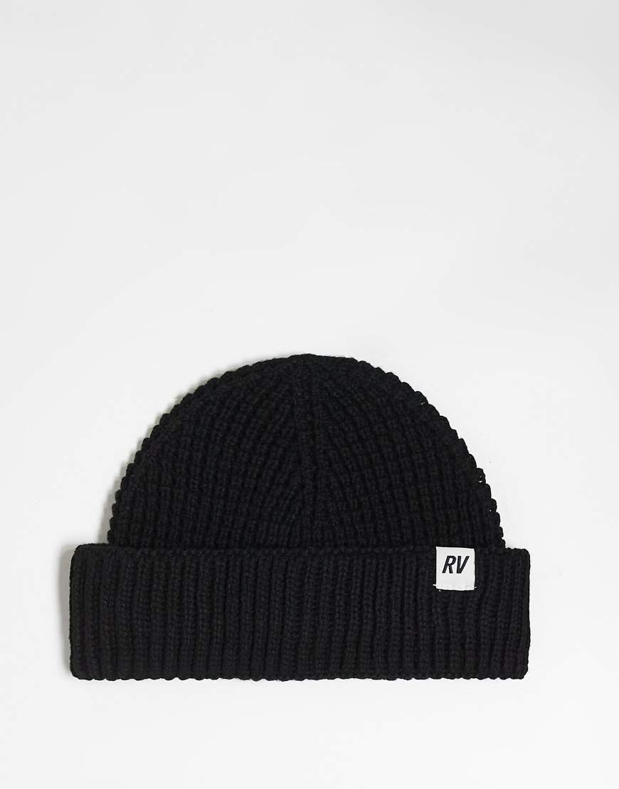 Reclaimed Vintage unisex waffle beanie in black - part of a set