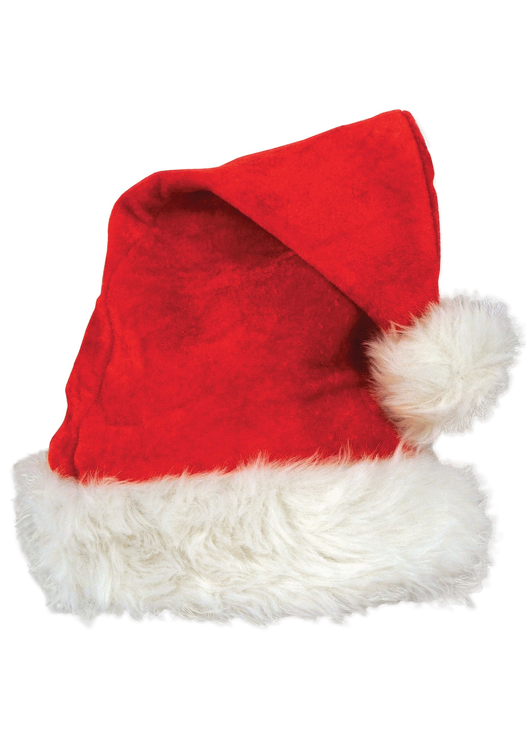 Red Deluxe Velvet Santa Fancy Dress Costume Hat