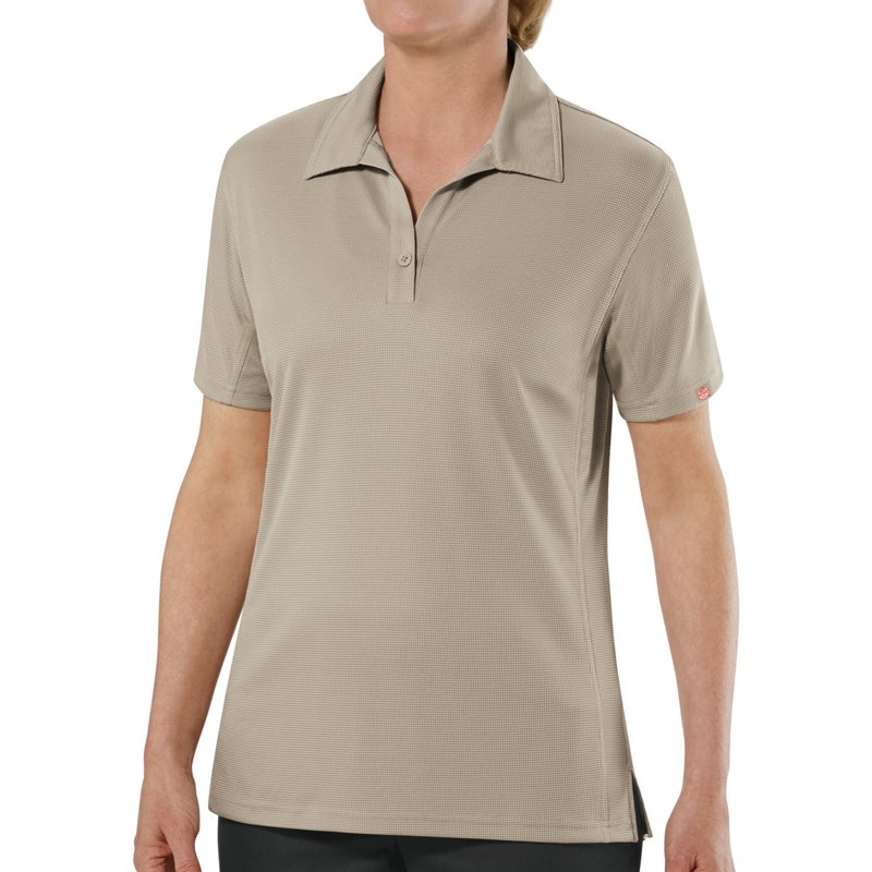 Red Kap Women's Performance Knit Flex Series Pro Polo Shirt Beige, Large - Women's Outdoor Long-Sleeve Tops at Academy Sports