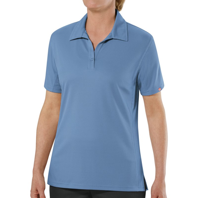 Red Kap Women's Performance Knit Flex Series Pro Polo Shirt Blue, Medium - Women's Outdoor Long-Sleeve Tops at Academy Sports