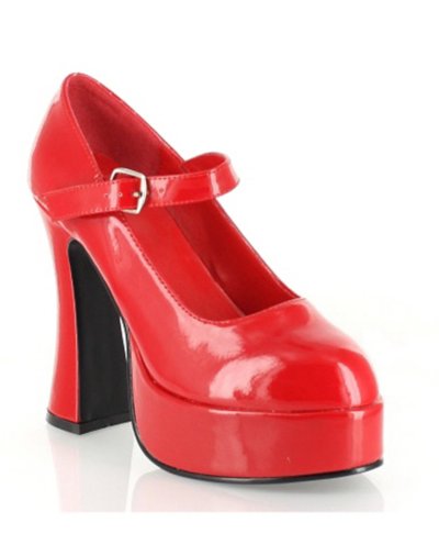 Red Mary Jane Platform Shoes by Spirit Halloween