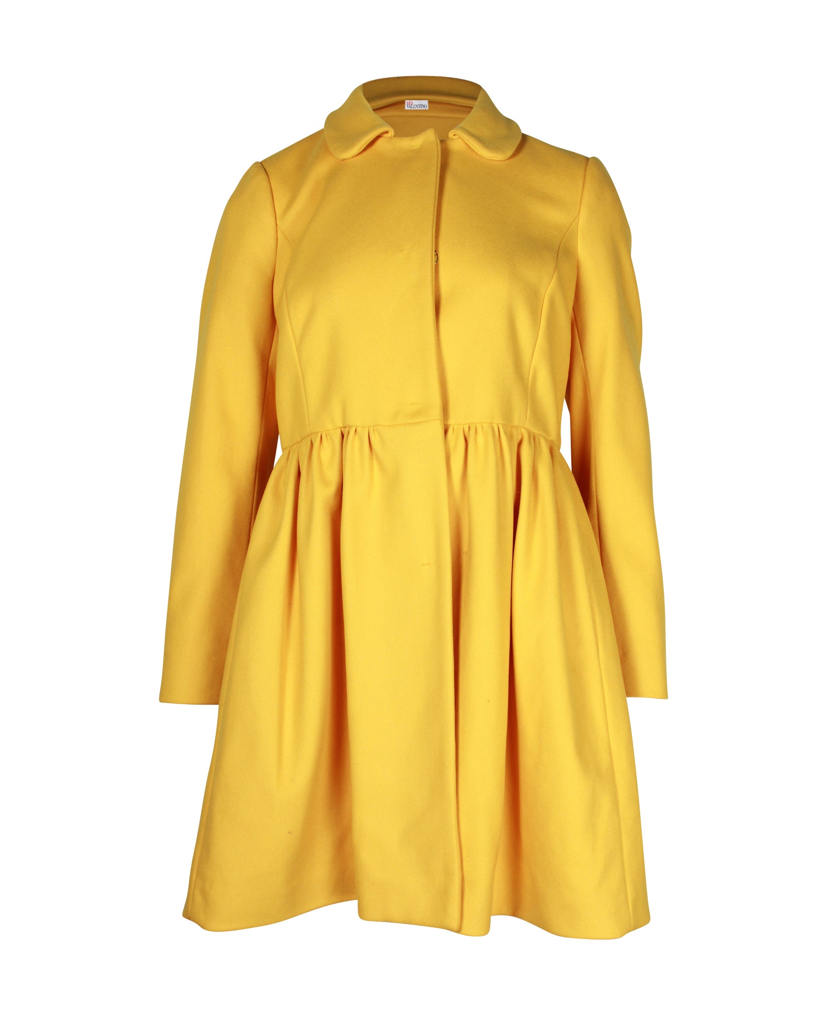 Red Valentino Coat Dress in Yellow Wool