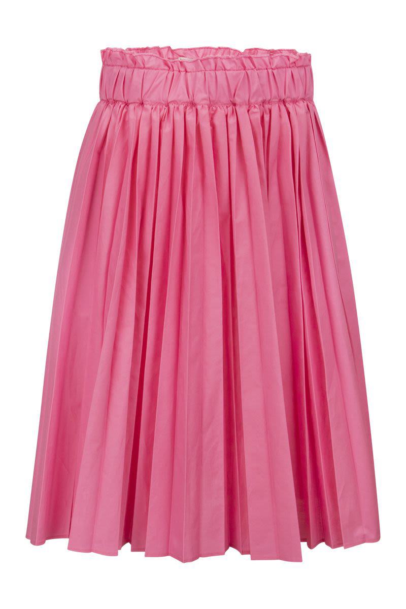 Red Valentino Pleated Taffeta Froissè Skirt