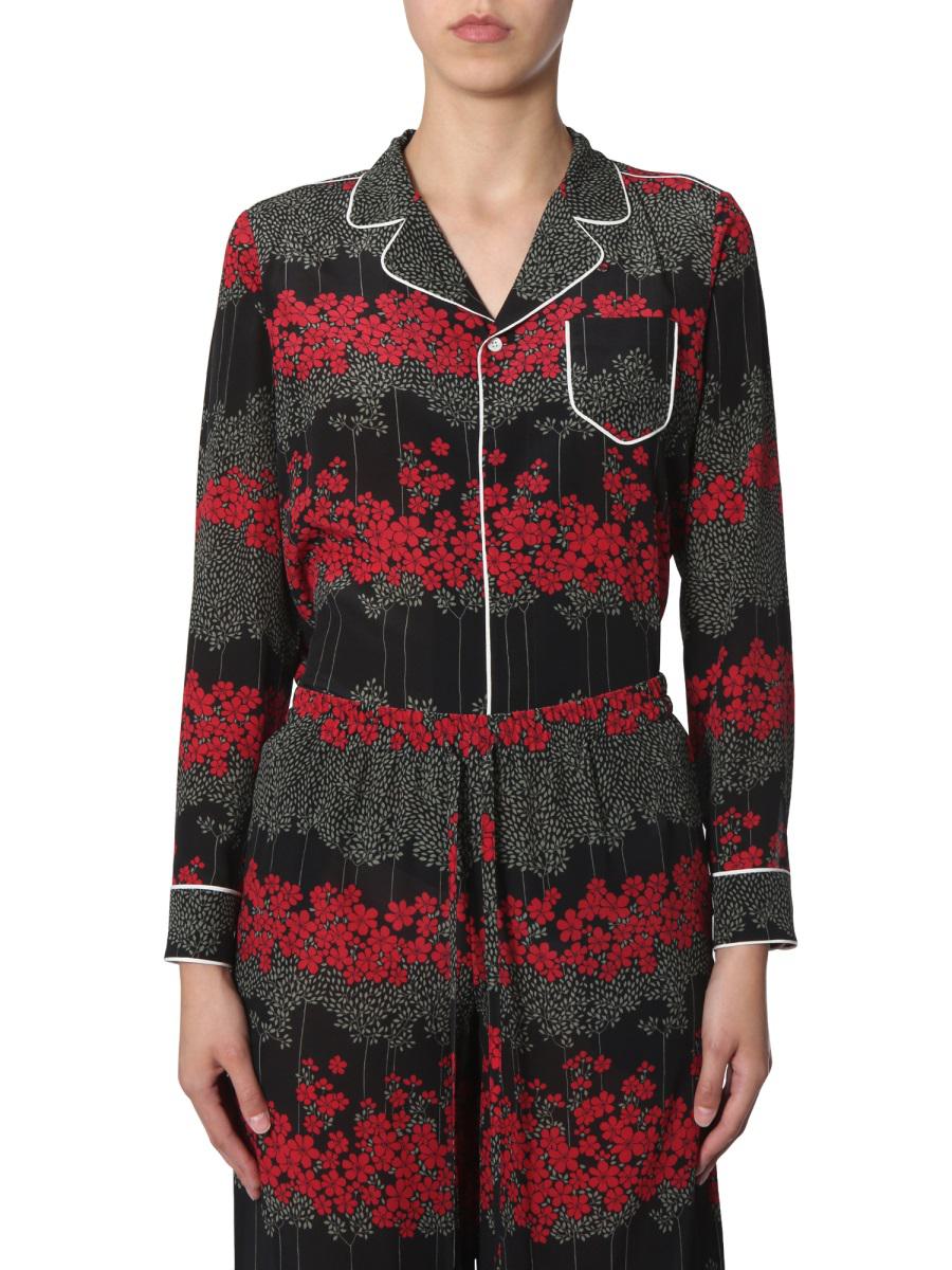 Red Valentino Shirt With Dreaming Peony Print