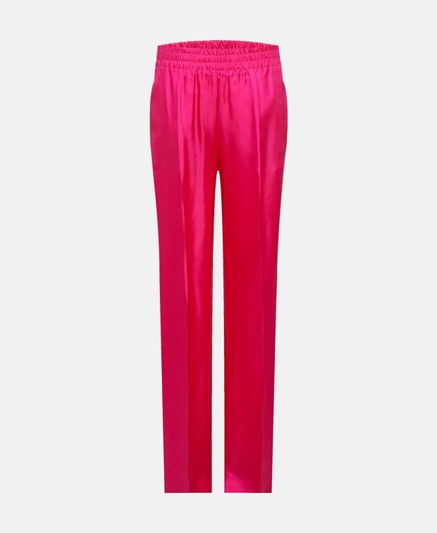 Red Valentino Wide-Leg Trousers in Magenta, Women's (Size 36)