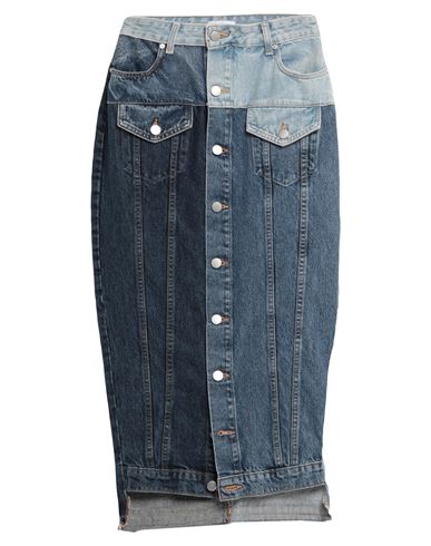 Red Valentino Woman Denim skirt Blue Size 00 Cotton