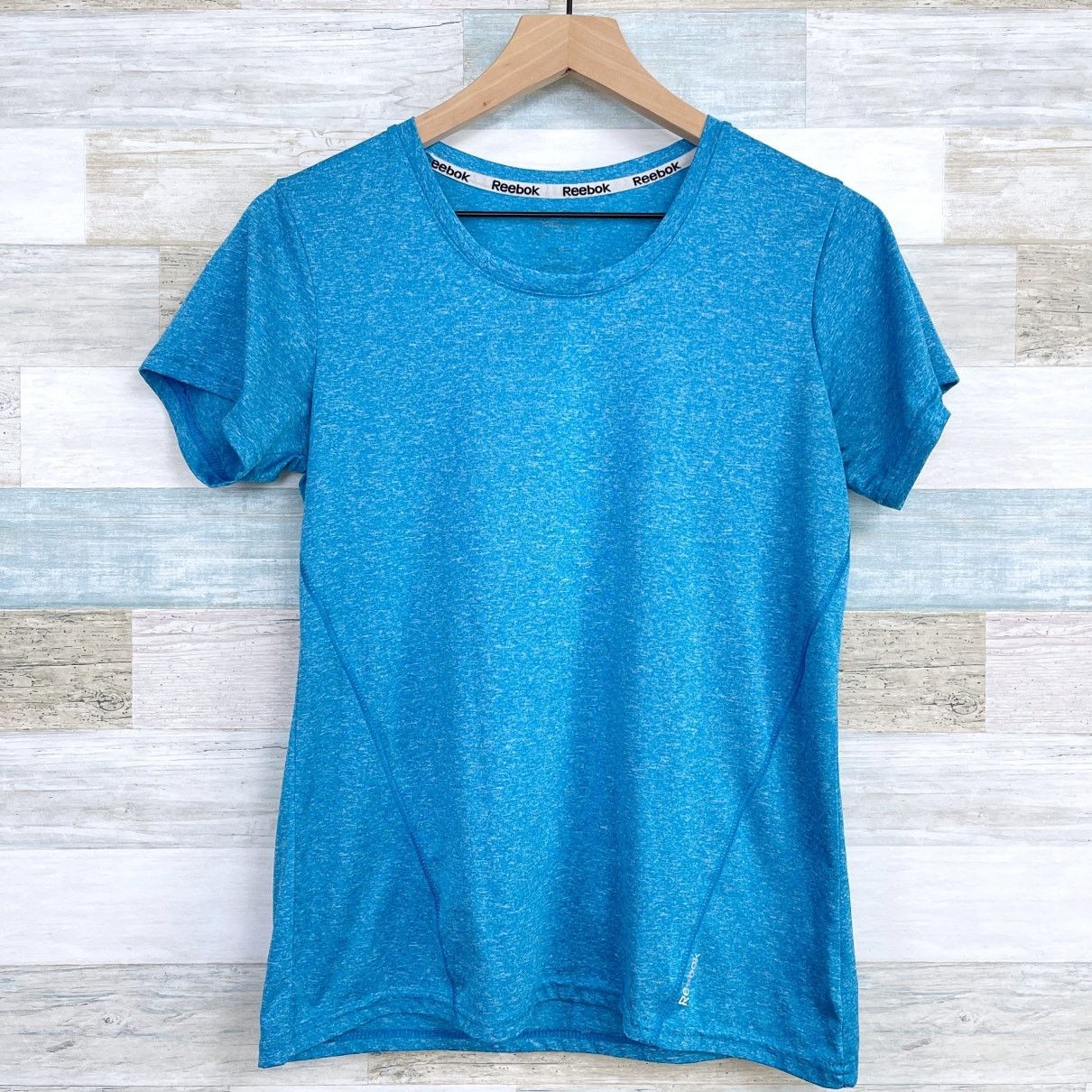 Reebok Activewear Tech Tee Blue Short Sleeve Womens Medium