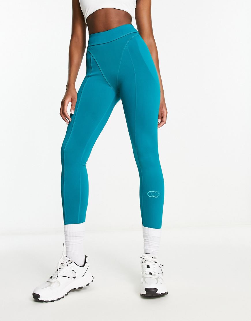 Reebok x Cardi B sculpt leggings in teal-Blue