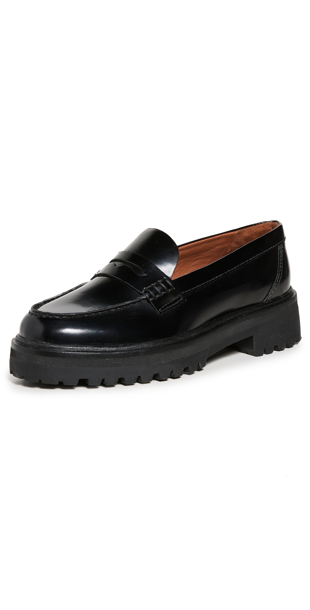 Reformation Agathea Chunky Loafers Black 8